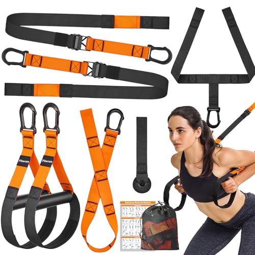 Home Resistance Training Kit, Suspension Trainer Straps with Adjustable Extension, Door Anchor, and...