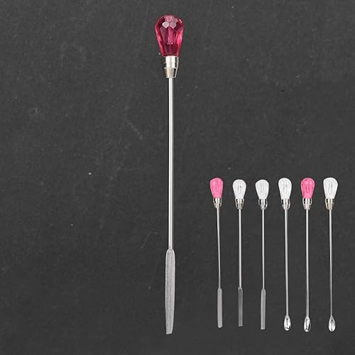 Miniatura 7 de Cuchara de varilla de agitación maquillaje cejas tatuaje mezclador de tinta de acero inoxidable cuchara mezcladora microblading tatuaje polvo tinta