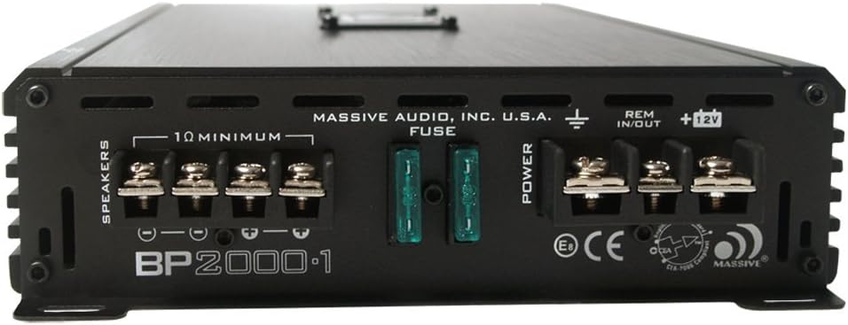 Massive Audio 2000 Watt Monoblock Class D Full Range Amplifier 1 Ohm BP2000.1 V2