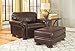 Signature Design by Ashley - Banner Traditional Leather Ottoman, Brown
