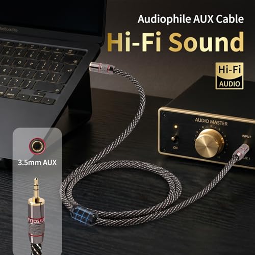 Cable de Audio AUX 3.5mm a 3.5mm 1 m Nylon miniatura 6