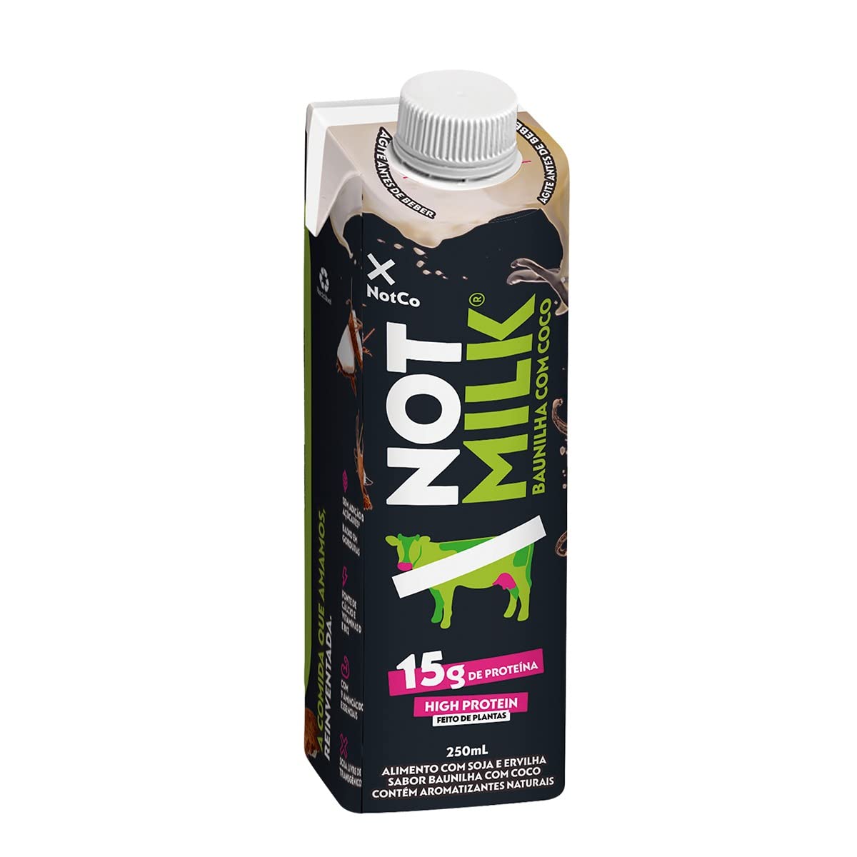 NotMilk High Protein Bebida de Proteina Baunilha com Coco 15g - 250ml