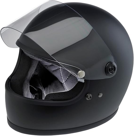 Biltwell | Gringo S Gen2 Flat Shield | Clear ECE | Anti-Fog | Scratch Resistant | UV/A UV/B Resistant | Motorcycle Helmet Accessory