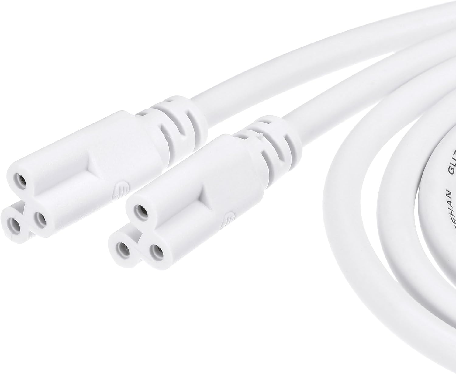 MECCANIXITY T5 T8 LED Tube Connector Cable 2M Male to Male Double End Extension Cord for LED Integrated Light Tube, Pack of 2