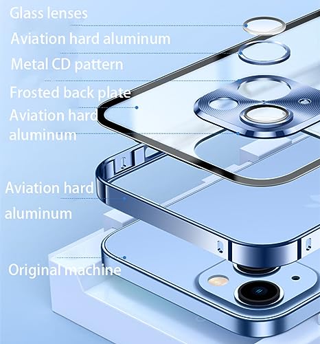 Estuche magnético para iPhone 14 ENILSA con cristal esmerilado y protector de cámara verde 5