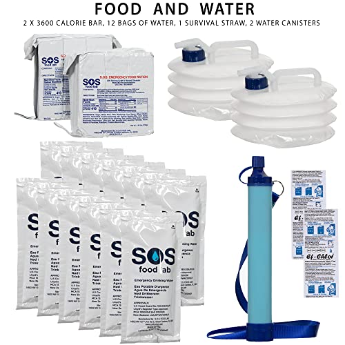 Urbanprepp URB2BLCK72 Complete 72 Hour Survival Kit - 2 Person Survival Kits, Deluxe Bug Out Bag, Emergency Bugout Backpack thumb #2