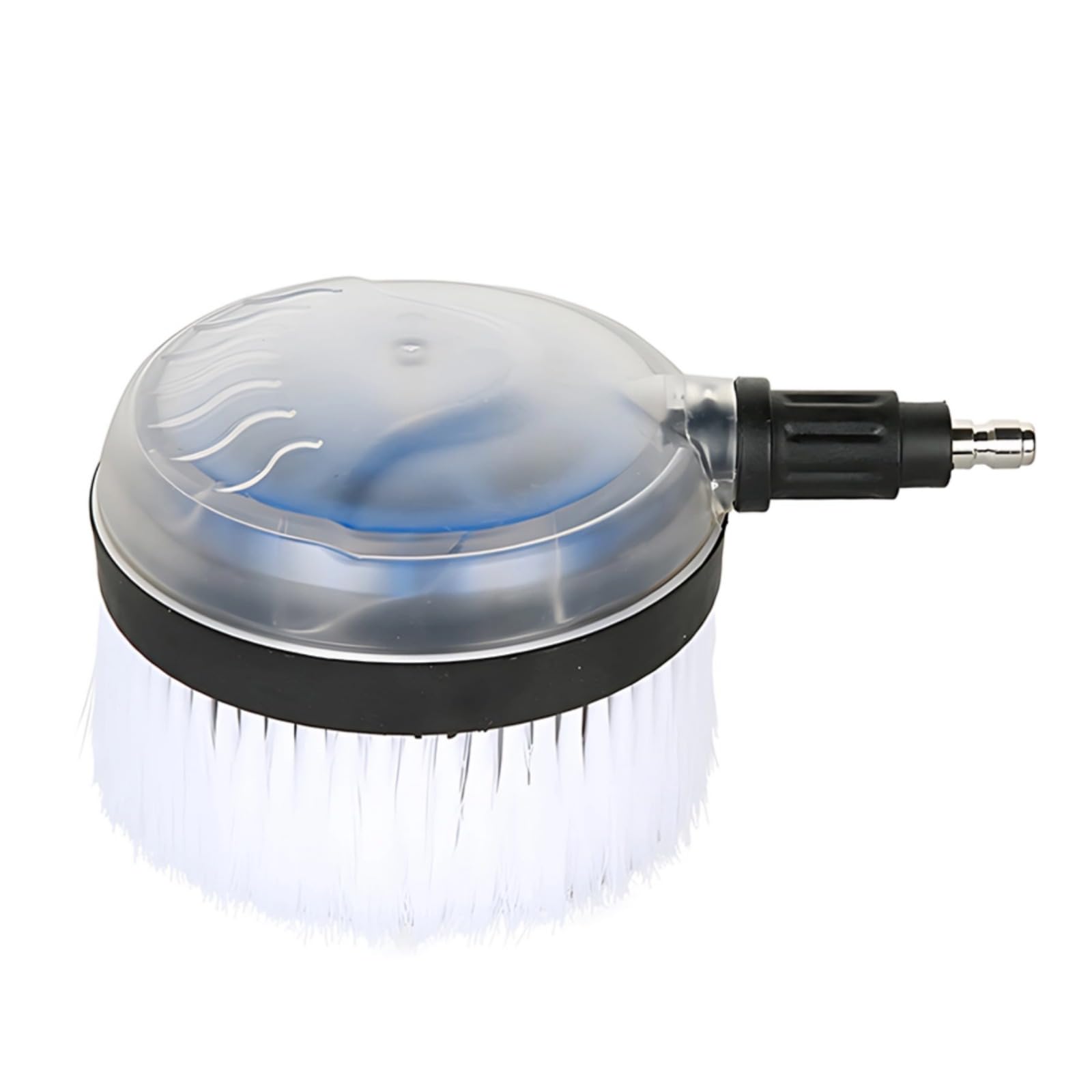 Obrotowa szczotka do mycia, nasadka do myjki 5.9 in / 15 cm, z szybkozłączką 1/4, wysokociśnieniowa nasadka pistoletu na wodę, automatyczna obrotowa głowica szczotki, miękkie włosie do samochodu, domu