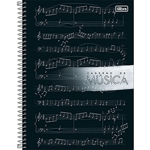 Kit de Cadernos de Música, Tilibra, Capa Dura, Universitário, 80 Folhas, Pacote com 5, Sortida, 30.6