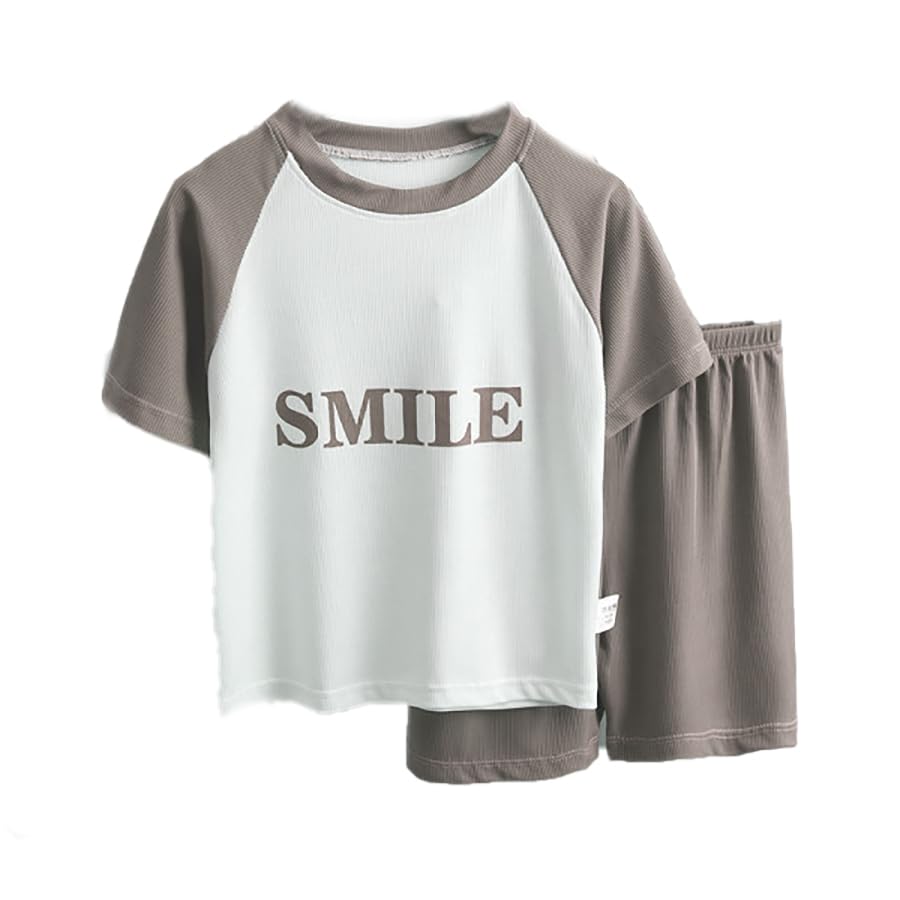 Image of Bold N Elegant Kids Colorblock Half Sleeve Polyester T-shirt Shorts Summer Clothing Set for Infant Toddler Baby Boy Girl