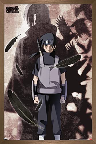 Trends International Naruto Shippuden - Itachi Uchiha Wall Poster, 34L x 22.4W, Bronze Framed Version