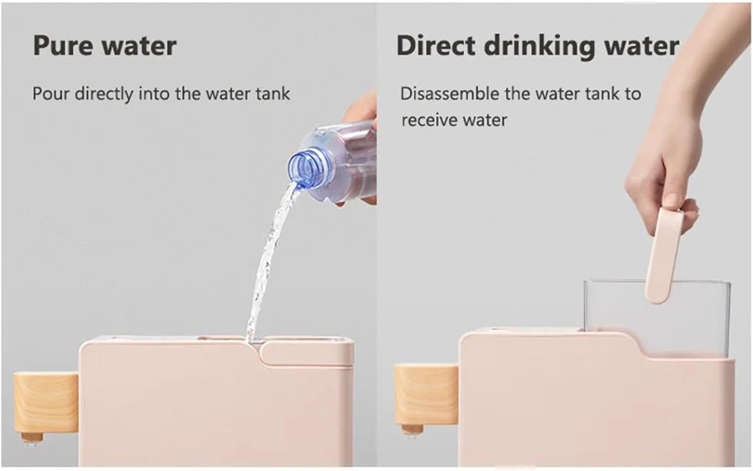 Water Dispenser 2L Intelligent Instant Water Dispenser, Fixed Amount Water Fountain, 6 Gear Thermostatic Fast Heating Desktop Water Boiler Dispenser