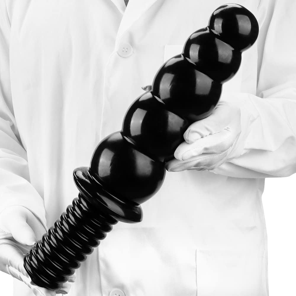 XXL Huge Thick Anal Beads Butt Plug with with Non-Slip Handle Long Anal Dildo G-spot Stimulation Prostate Massage Sex Toys for Experienced Female Male Gay Couple Advanced Player (L)