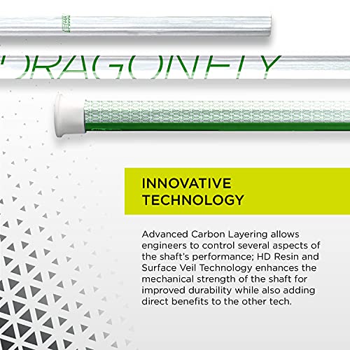 Epoch Dragonfly Pro Defensive/Lsm Concave Lacrosse Shaft - Premier Lacrosse Equipment With Flex Iq8 And Epoch's Proprietary Technologies- Engineered For The Offensive-Minded Defender, Forest Green #TOP4