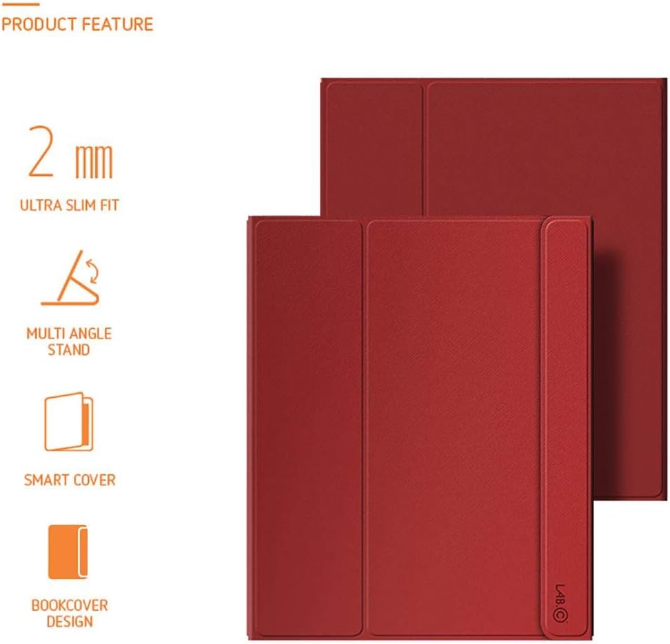 LAB.C Apple iPad Pro 12.9 2018 Slim Fit Case Magnet Clasp with Smart On/Off Cover Function - Red