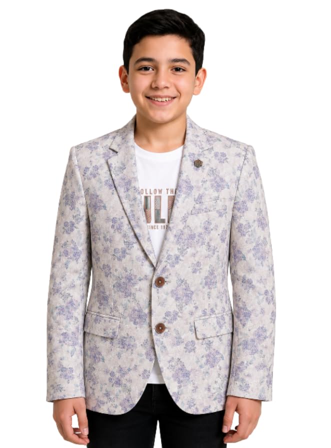 Image of CAVIO Boys Printed Blazer and T-Shirt
