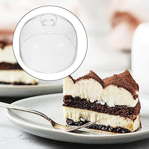 1 Unidade Bolo Cobertura De Vidro Cúpula De Comida Cúpula De Prato De Manteiga Cloche De Vidro Mini