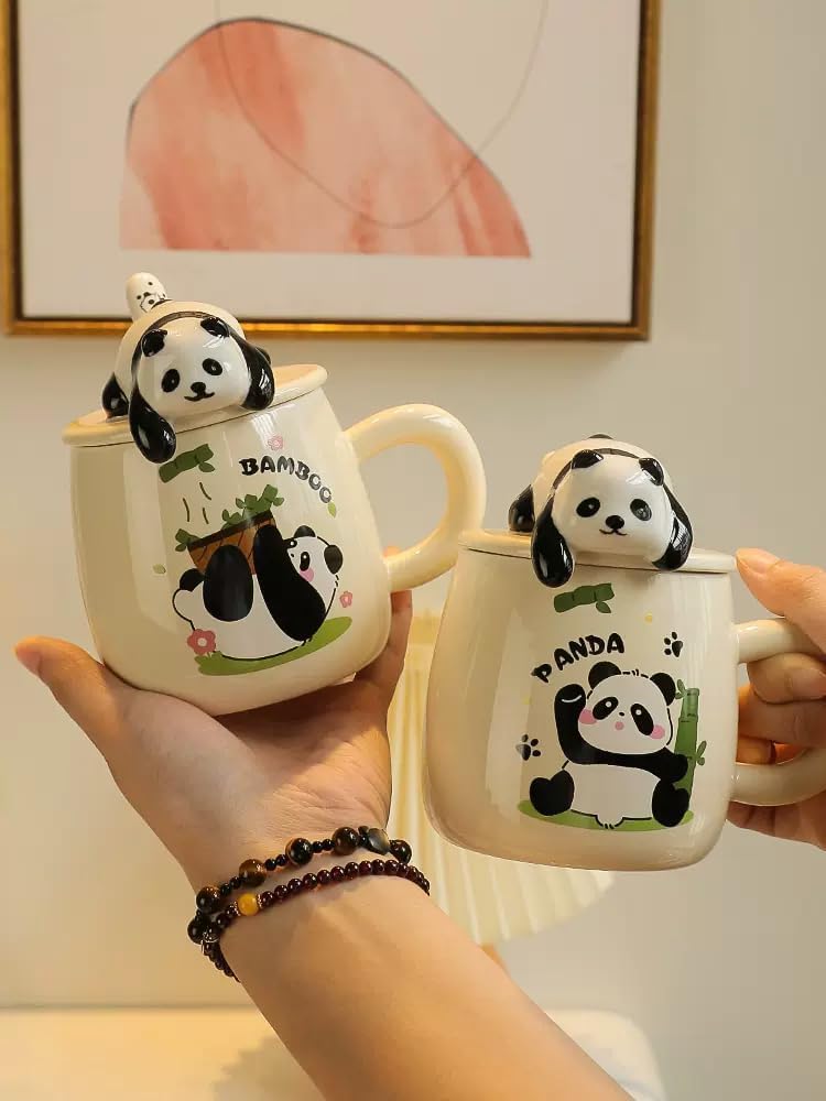 Ryugasky 420ml Panda White Ceramic Mug - Image 1