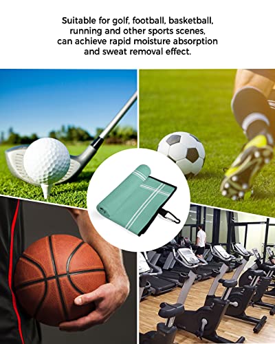 Golf Towel Solid Teal Color Towels For Golf Bags Mint Green Turquoise Sports Towel With Carabiner Clip For Tennis Bag Golf Accessories 24 X 16 Inch #TOP5