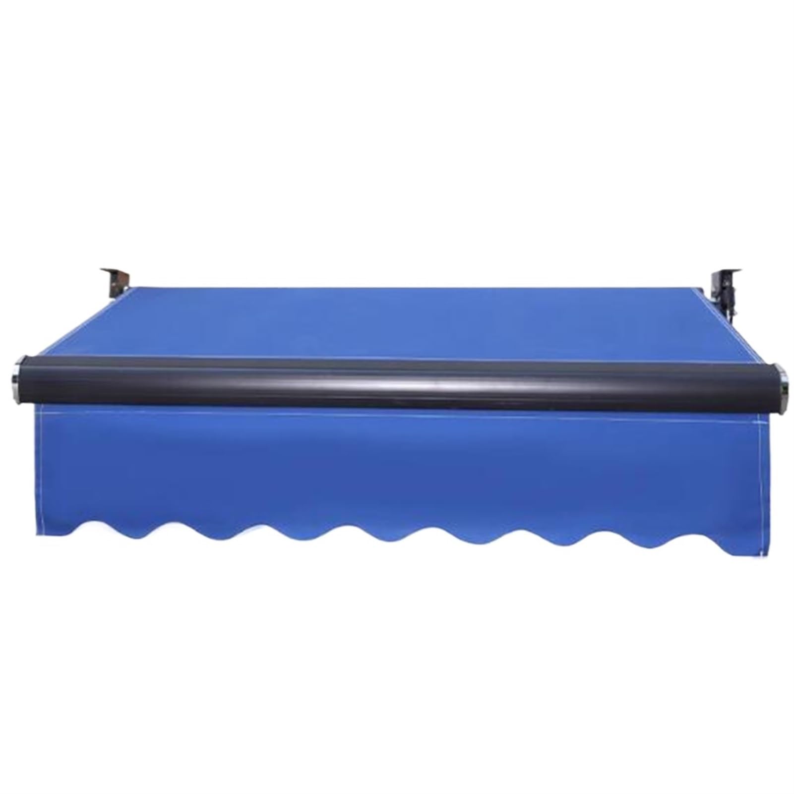 Tissu d'ombrage rétractable bleu pour remplacer une toile usée et fuir la chaleur