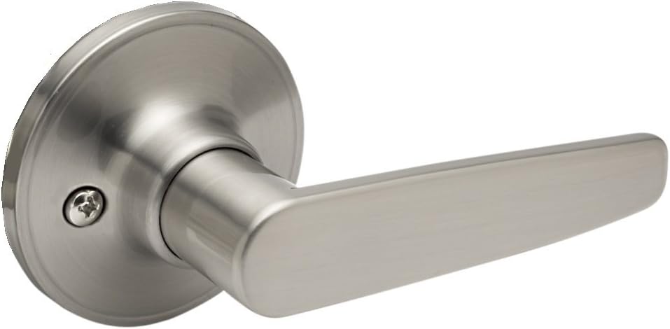 Copper Creek DL1231SS Daley Push Button Privacy Door Lever, Satin Stainless