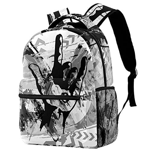 Sac à dos de voyage gris roche anti-fuite avec filet gourde