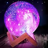 Mydethun Moon Lamp Moon Light Night Light for Kids Gift for Women USB Charging and Touch Control Brightness 3D Printed Warm and Cool White Lunar Lamp…