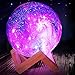 Mydethun Moon Lamp Moon Light Night Light for Kids Gift for Women USB Charging and Touch Control Brightness 3D Printed Warm and Cool White Lunar Lamp…
