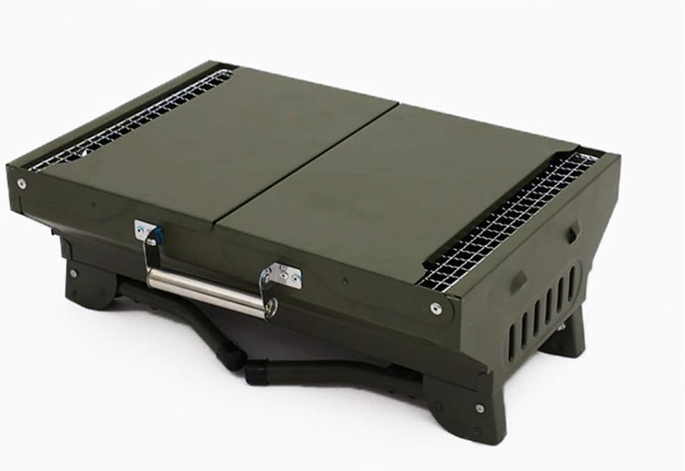 Foldable Portable Camping BBQ Grill 2-3 Family Home Outdoor Heavy Folding Charcoal Barbecue Cooking Picnic Accessories