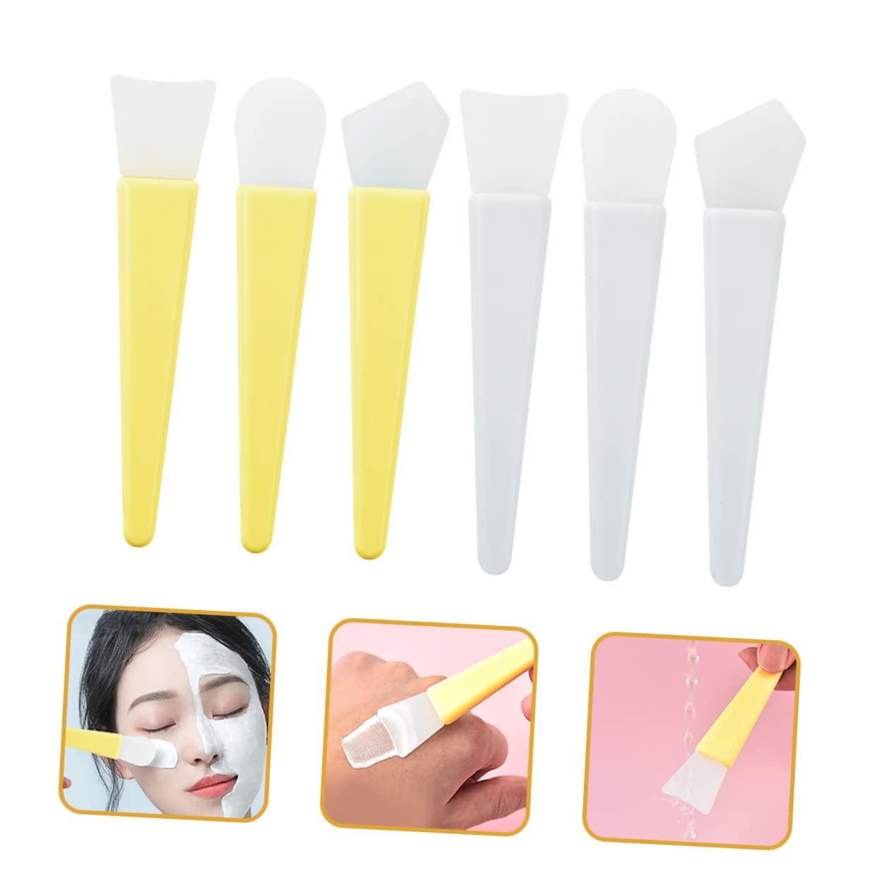 2 Sets Silicone Face Mask Brush Applicator, Face Care Tool image 3