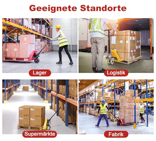 bimiti 2 Stück Hubwagenrollen Polyurethane/PU Ø200 x 50 mm, Achse 20 mm inkl. Kugellager Rollen für Hubwagen Ersatzrollen, Swivel Castor for Pallet Trucks,Max. Belastung 3000 KG