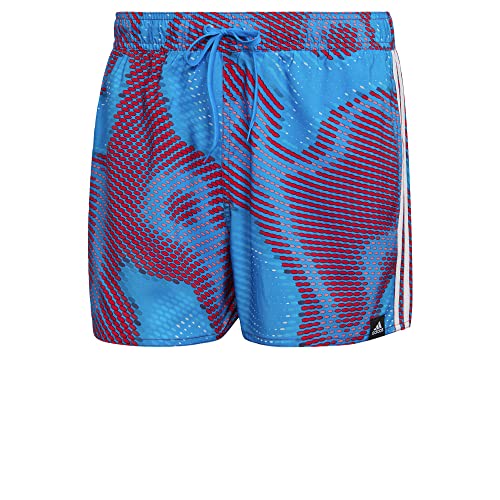 Short de bain graphique adidas rouge vif à séchage rapide et graphisme Melbourne M