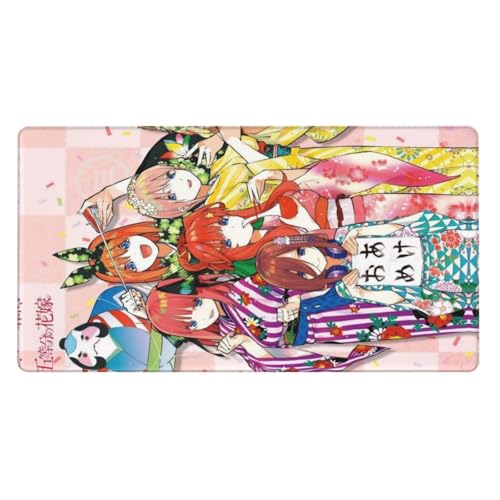 五等分の花嫁 大型ゲーミングマウスパッド サイズ40×75cm 静音マウスパッド かわいい 滑り止めデスクパッド 非滑りゴム裏面 3mm厚 マルチデバイス対応 ビジネス 在宅ワーク対応