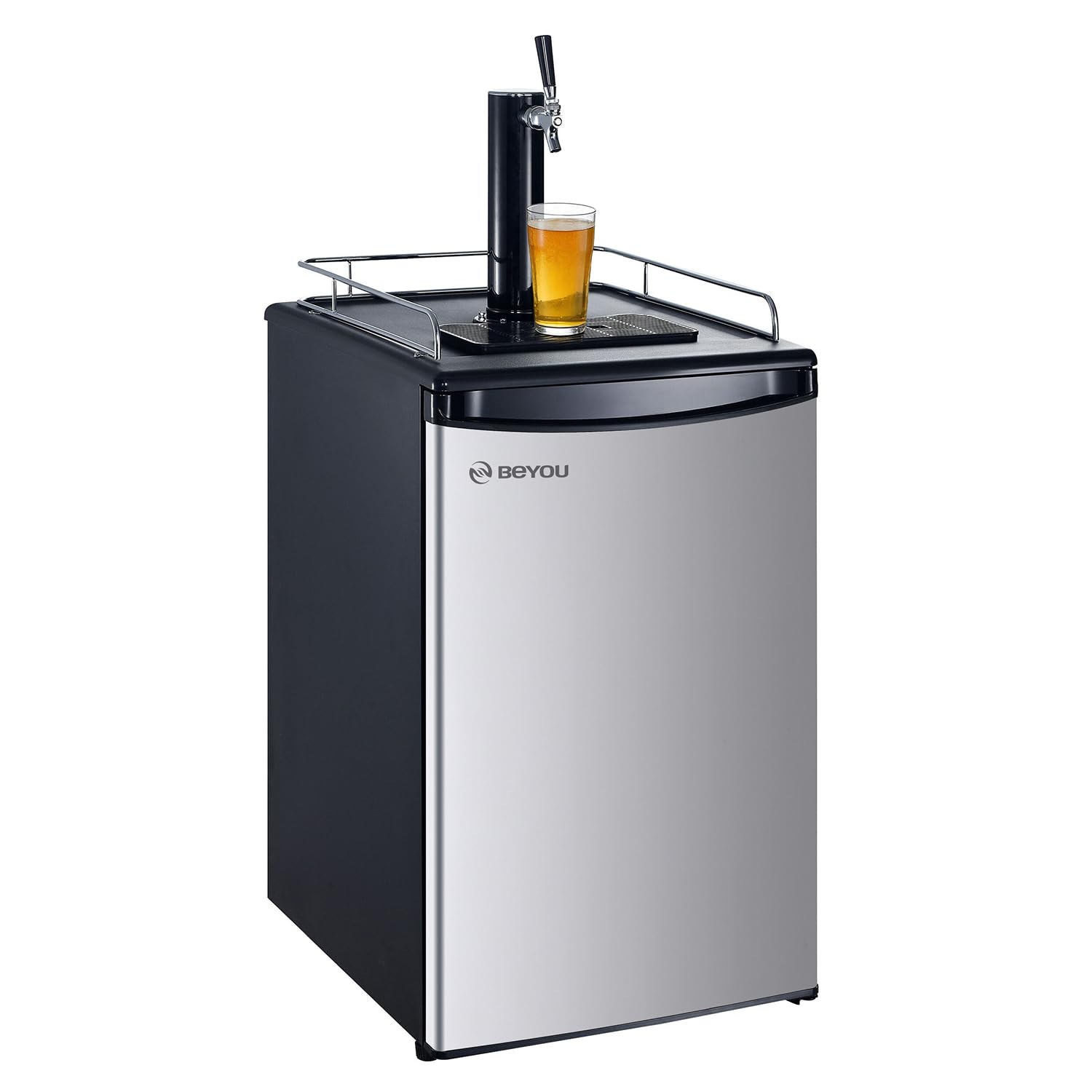 BEYOU XB-BF-152 5.4 cu ft Kegerator Stainless Steel