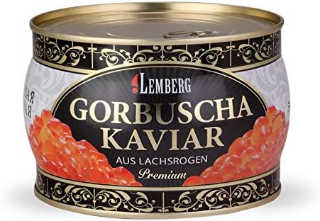 LEMBERG 500g GORBUSHA Caviar Salmon Pink RED KAVIAR IKRA. at Our Low Prices You can Afford Real Caviar by The Spoonful!