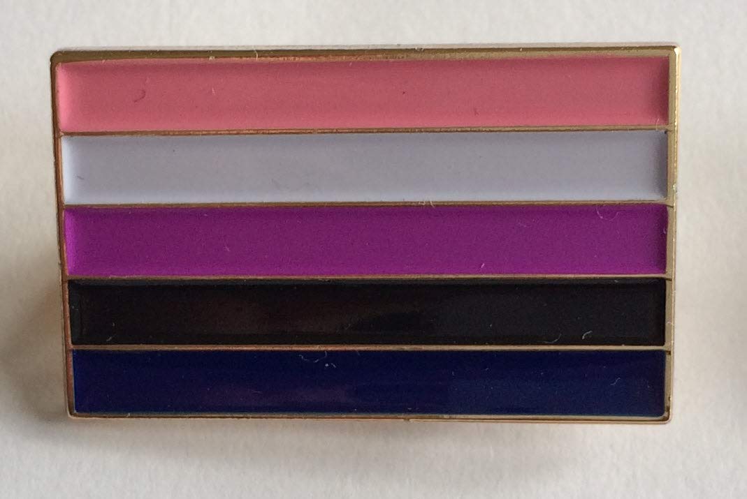 Madaboutflags Multicolor Genderfluid Pride Lgbt Flag Rectangular Enamel Pin Badge
