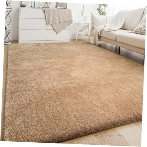 Image of zia carpets Cozy Soft Shaggy Non Slip Carpet for Home Decor Aesthetic Rugs with 2.5 inch Thikness Size 5x8 feet