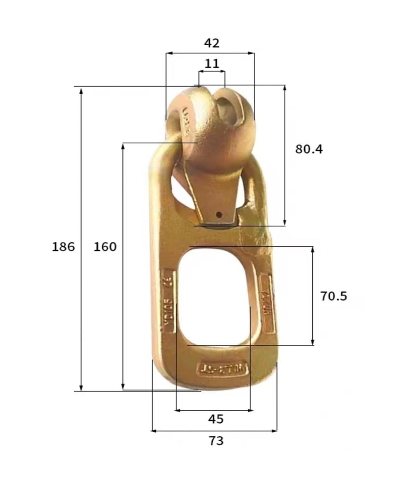 Anneau de levage-embrayage de levage en béton préfabriqué 1T - 1.3T équipement de dispositif de panneau d'anneau en acier, embrayage de levage rapide en acier for béton préfabriqué(Gold)