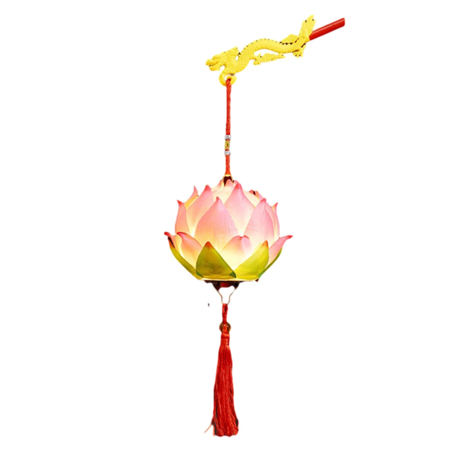 Hsioluted Chinese Traditional Portable Blossom Flower with LED Lights New Year MidAutumn Festival Handheld
