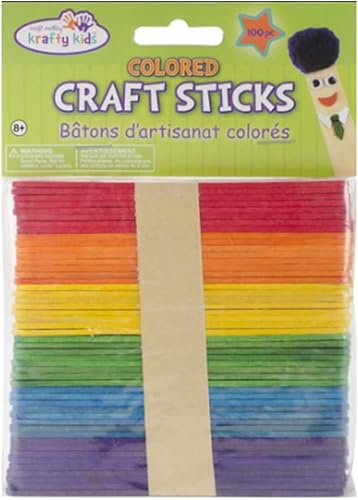 Miniatura 4 de Palitos de paletas para manualidades, madera de colores surtidos, extra jumbo (25 quilates), Jumbo (50 quilates), regular (100 unidades) y mini (120