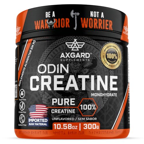 Creatina - 100% Creatina Pura - Importada - Creatina Monohidratada 300g- Com LAUDO EUROFINS - Axgard Supplements