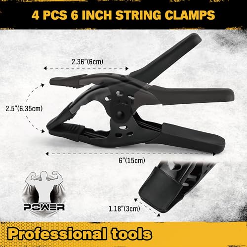 Image of 8-Piece Bar Clamps for Woodworking - 4 Pcs 12 inch Bar Clamps with 150 LBS Load Limit, 4 Pcs Heavy Duty Metal Spring Clamps, Quick Release Triggers