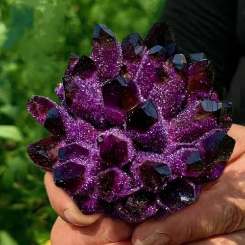 BLOCKv Natural Crystal Amethyst Cluster, Amethyst Crystal Rock, Large Natural Amethyst Crystal Clusters Stone, Raw Amethyst Stone, Natural Amethyst Geode Cave Healing Crystal Stones(200-300g)