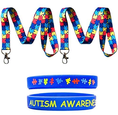 2 Pack Neck Lanyard Strap for Keychains Keys ID Holder Keys Phones with Quick Release Buckle (Pink & Green) (Blue)