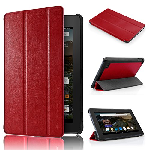 Kindle New Fire 7 2015 Slim Case - Swees Ultra Slim PU Leather Magnetic Case Cover for Amazon Kindle Fire 7 Inch 7