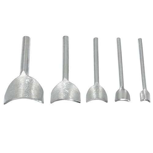 DGOL 5 tamaños de cortador de curva de arco de cuero, correa de manualidades, arco más plano, extremo curvo, esquina, kit de herramientas de