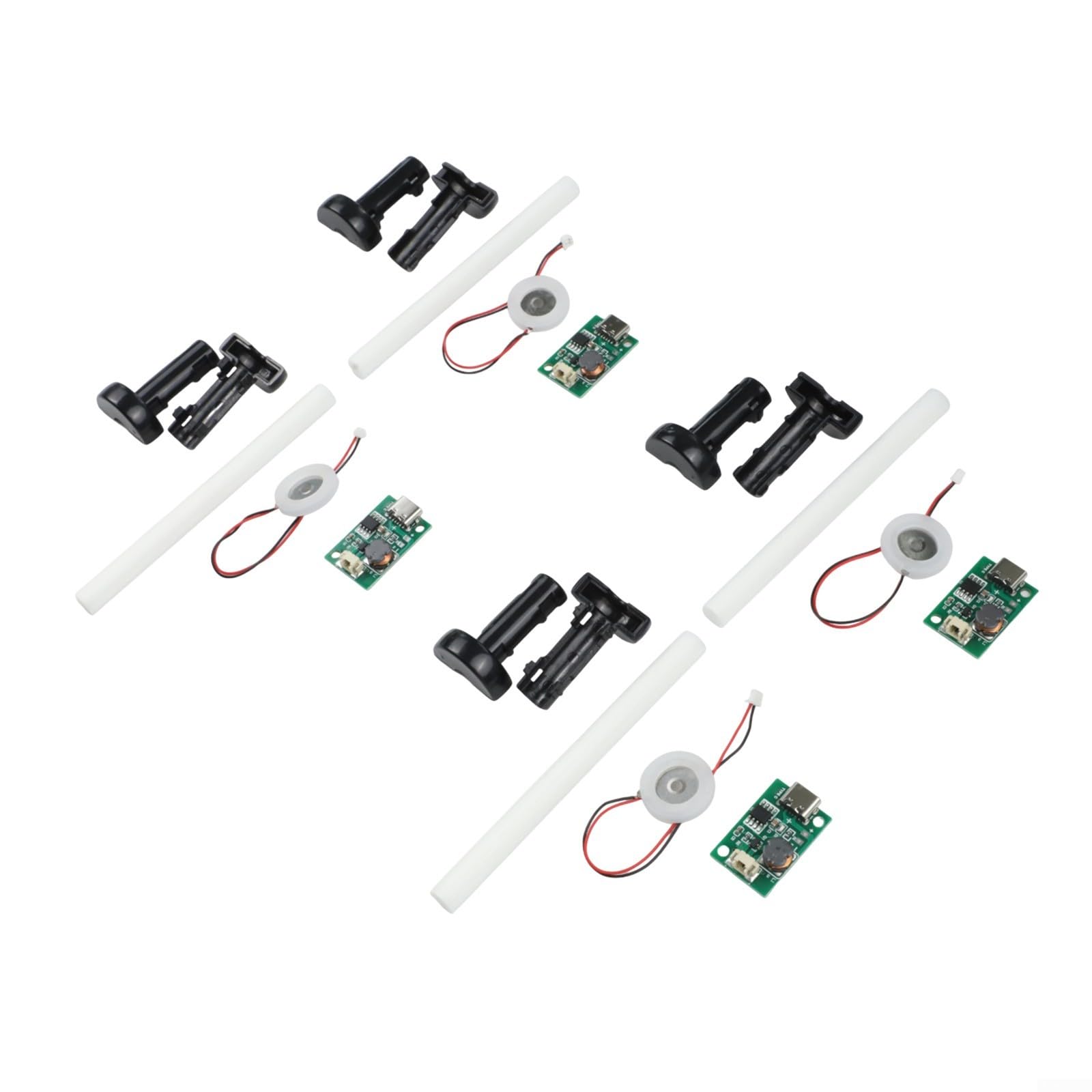 Typ-C Luftbefeuchter-Modul, 4 Stück, USB-Nebelhersteller mit DC 5 V Zerstäuberplatine, Hochfrequenz-Nebel für DIY-Inkubator, FR4-Leiterplatten-Luftbefeuchter, kontinuierlich