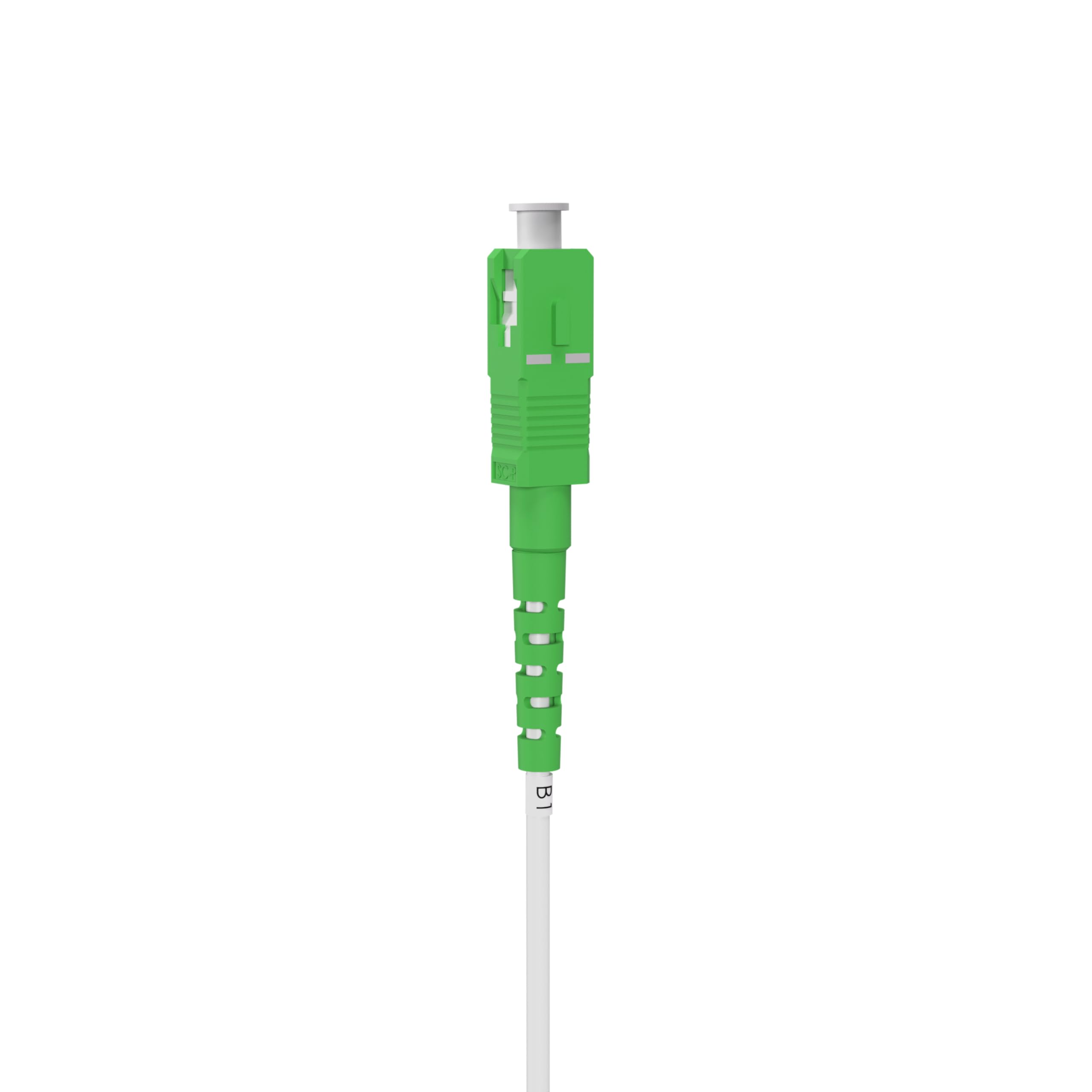 50m Câble Fibre Optique Blanc LC/APC vers SC/APC | Simplex Monomode OS2 FTTH Câble Fibre Optique