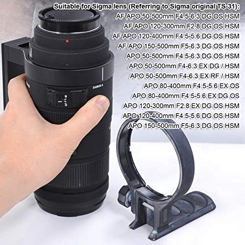 Lens Support Collar Tripod Mount Ring For Sigma Ts-31 Af Apo 50-500Mm F4.5-6.3 Dg Os Hsm, Af Apo 120-300Mm F2.8 Dg Os Hsm, Af Apo 120-400Mm F4.5-5.6 Dg Os Hsm -Bottom Is Camera Quick Release Plate #TOP6
