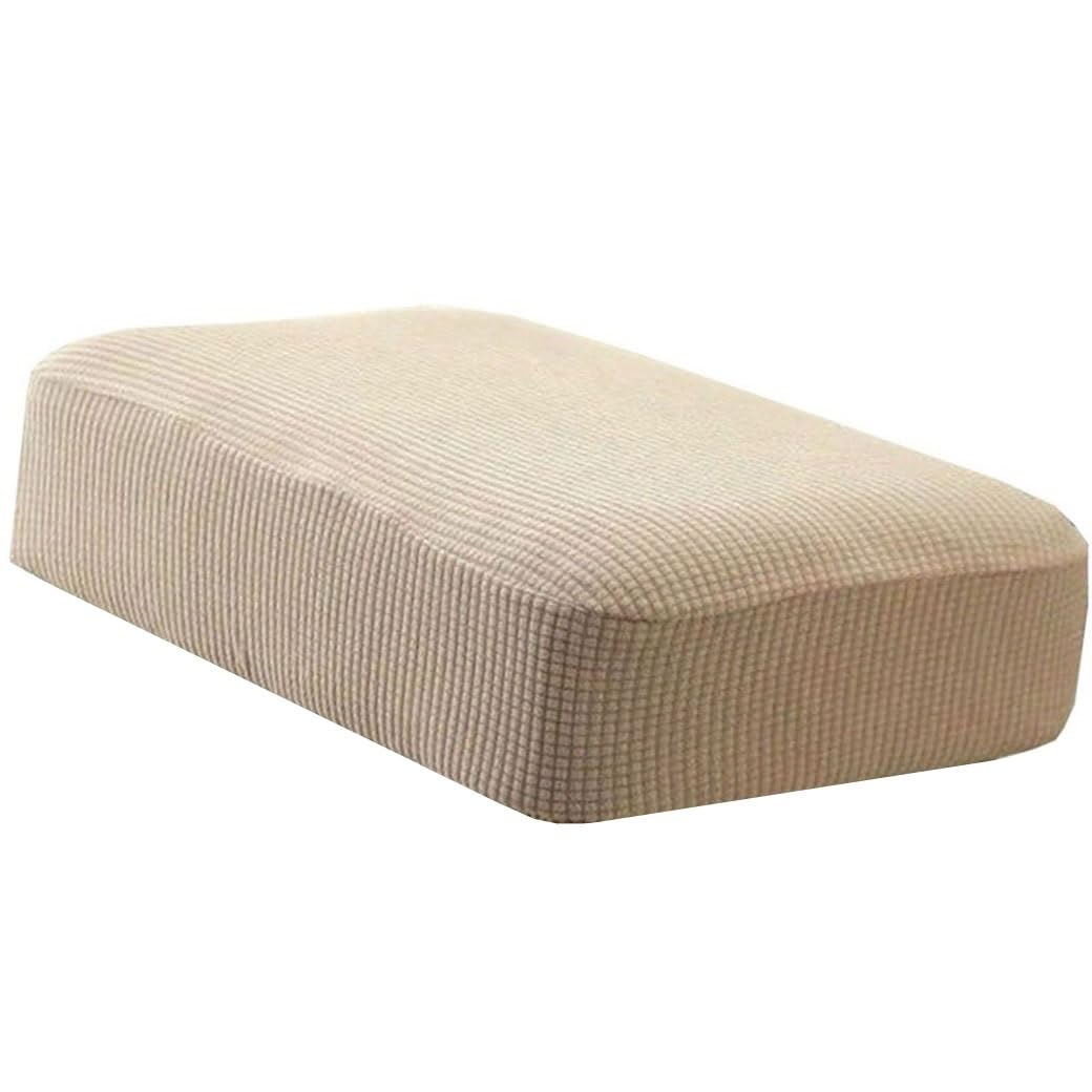Stool Covers Rectangle,Stretch Rectangle Bar Stool Covers Corduroy Jacquard Vanity Stool Cover Washable Counter Stool Covers Bar Stool Seat Covers Saddle Seat Cover With Elastic Bands (Color : Khaki