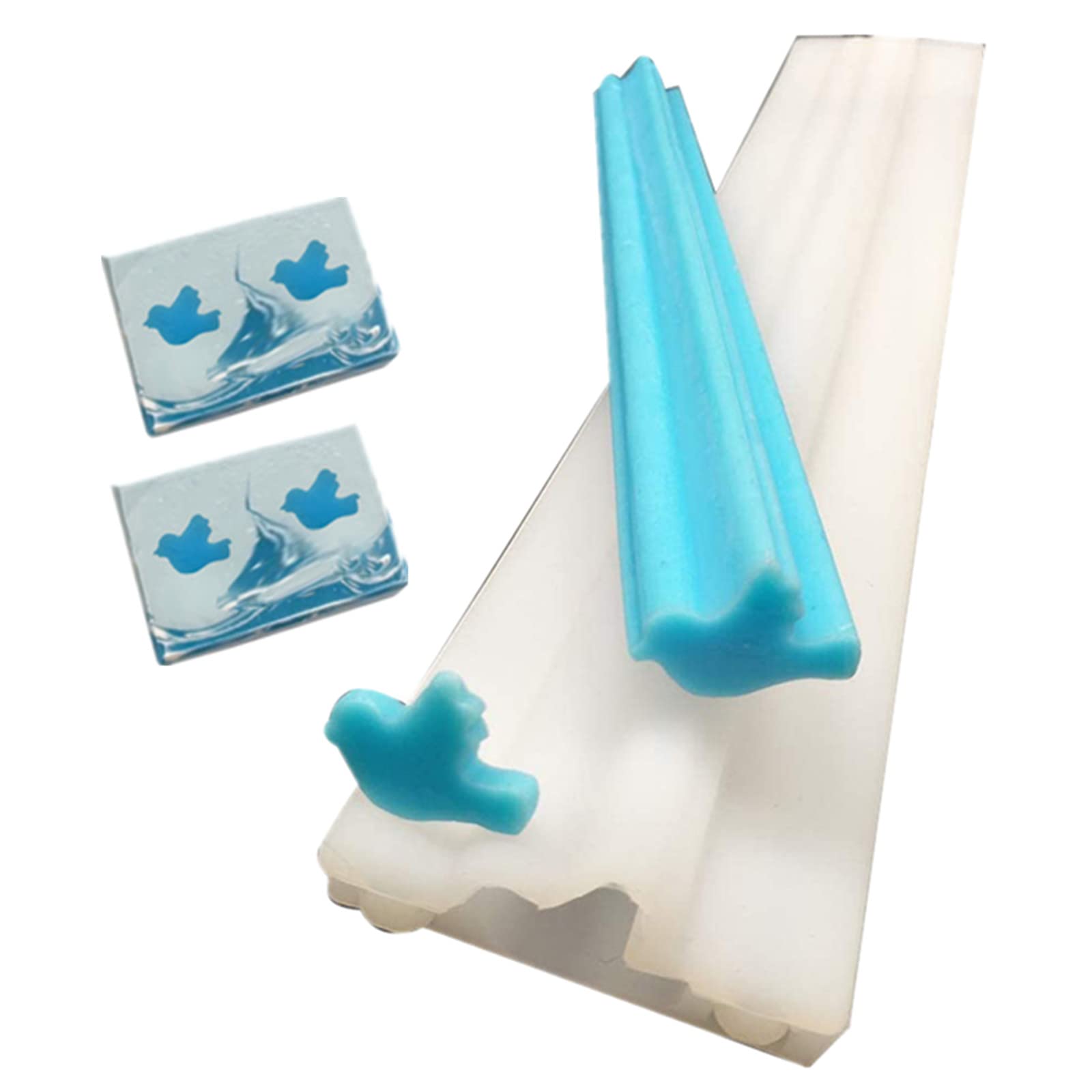 Mold Embed Christmas Dolphin Shaped Long Tube Silicone Mold Dolphin Column ...